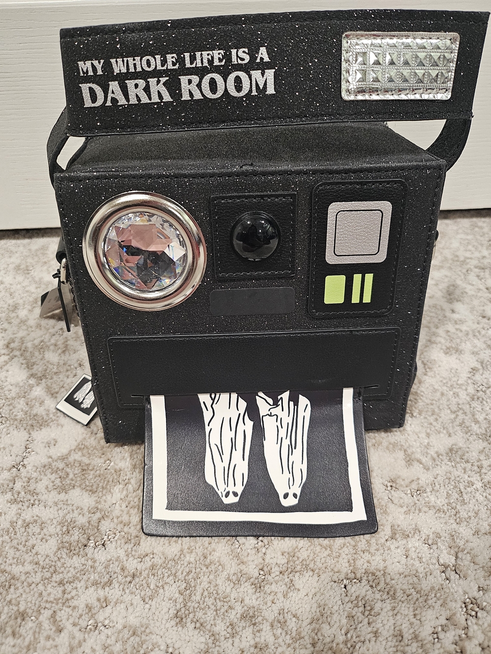 Beetlejuice Novelty Black Crossbody Camera Bag